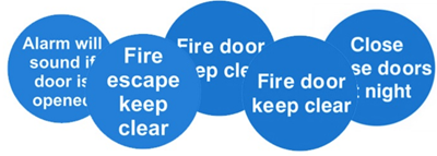 Examples of fire door signs