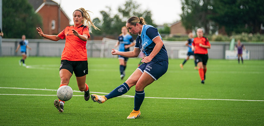 Wycombe Wanderers Women in action against Oxford City Women, 10th October 2023