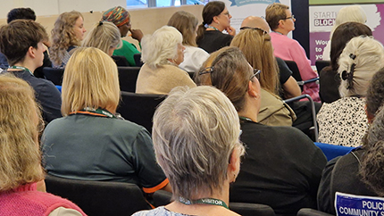 Audience at networking event