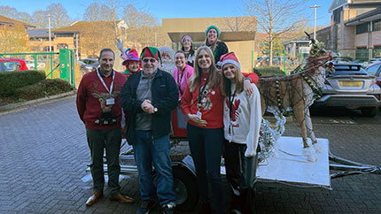 Red Kite staff with Wycombe Santa