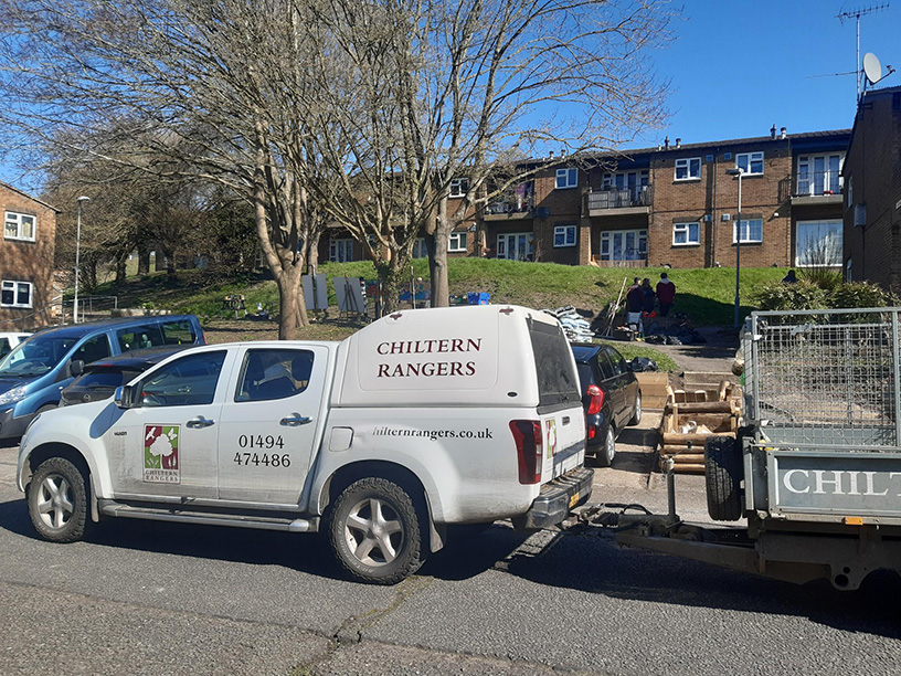 The Chiltern Rangers truck at Malvern Close