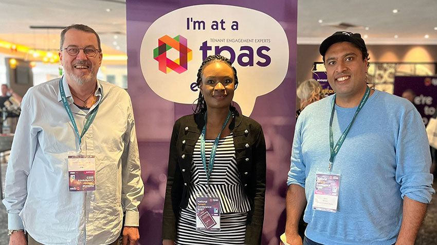 Three tenant volunteers at the Tpas National Tenant Conference