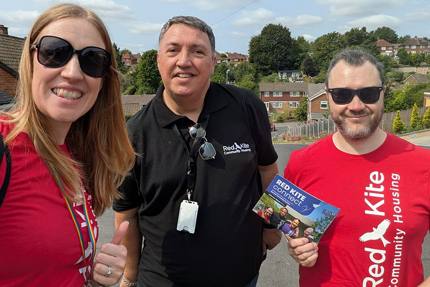 Red Kite staff members taking part in the Little Door Knock