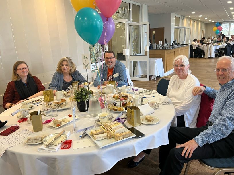 Guests at a dining table