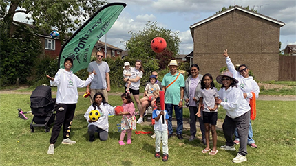 Parents and children enjoying a free ParkPlay session
