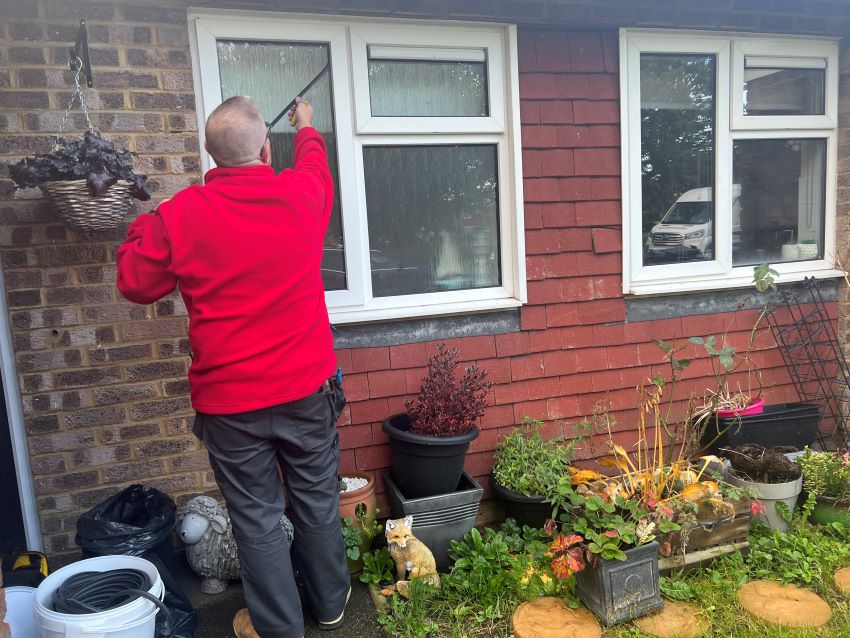 James, a Gilmartins operative, renewing window gaskets