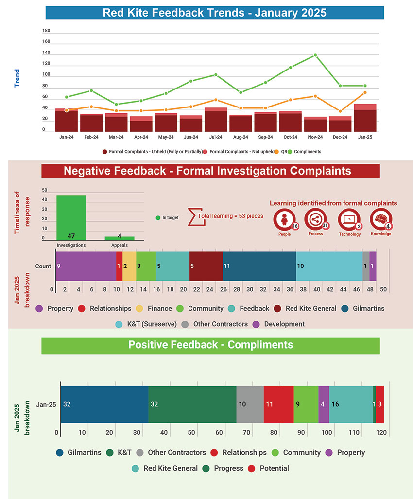 Red Kite Feedback Trends - January 2025