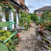 Beautiful colourful communal garden