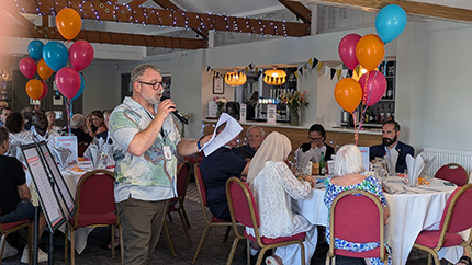 Jon hosting the quiz