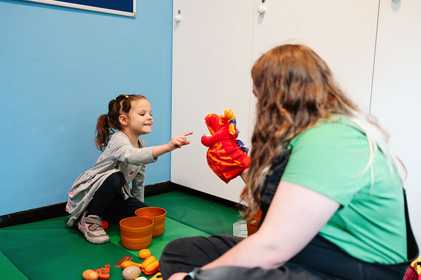 A child receiving speech and language therapy at Growing Hope High Wycombe