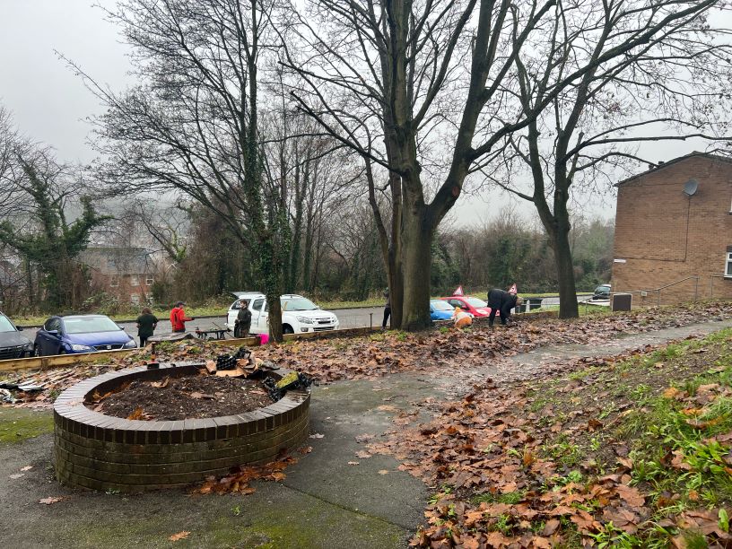 Gardening work taking place at Malvern Close