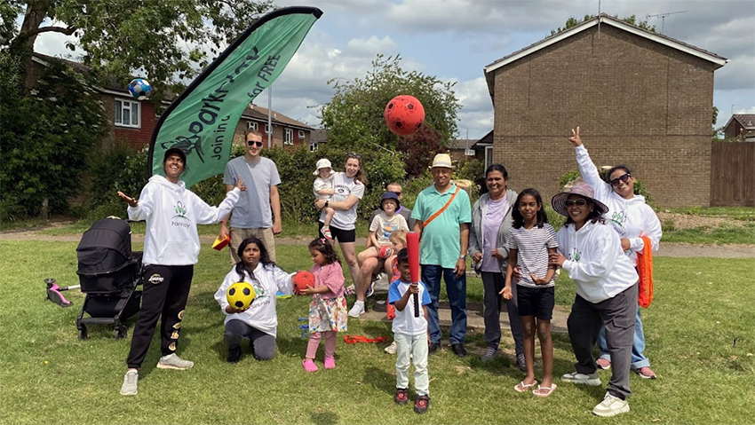 Parents and children enjoying a free ParkPlay session