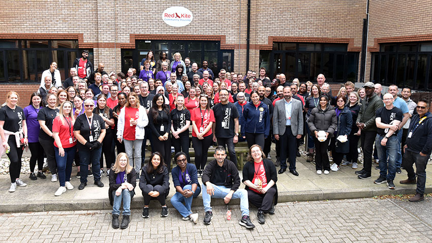 Red Kite staff members outside their office following Community Morning 2025