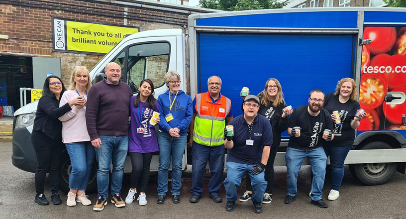 Red Kite staff with One Can Trust volunteers