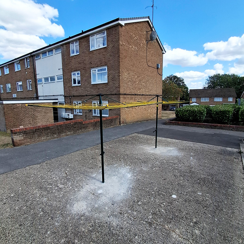 New Communal Rotary Washing Lines Installed At Castle Flats