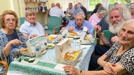 Red Kite tenants eating lunch
