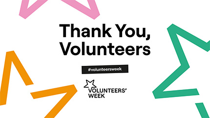 'Thank You Volunteers' graphic