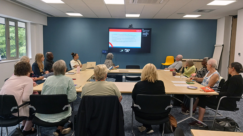 Tenants at the scrutiny session reviewing Red Kite's responses to questions on antisocial behaviour from the Tenant Question Time event in August