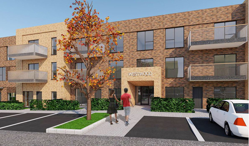 A CGI of the Westwood development