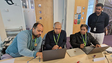 Tenants and staff at a Digital Training Event, September 2024