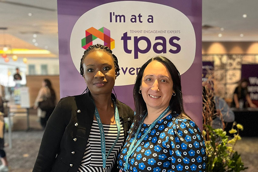 Aasia Nisar and Candida Dutiro at the Tpas National Tenant Conference