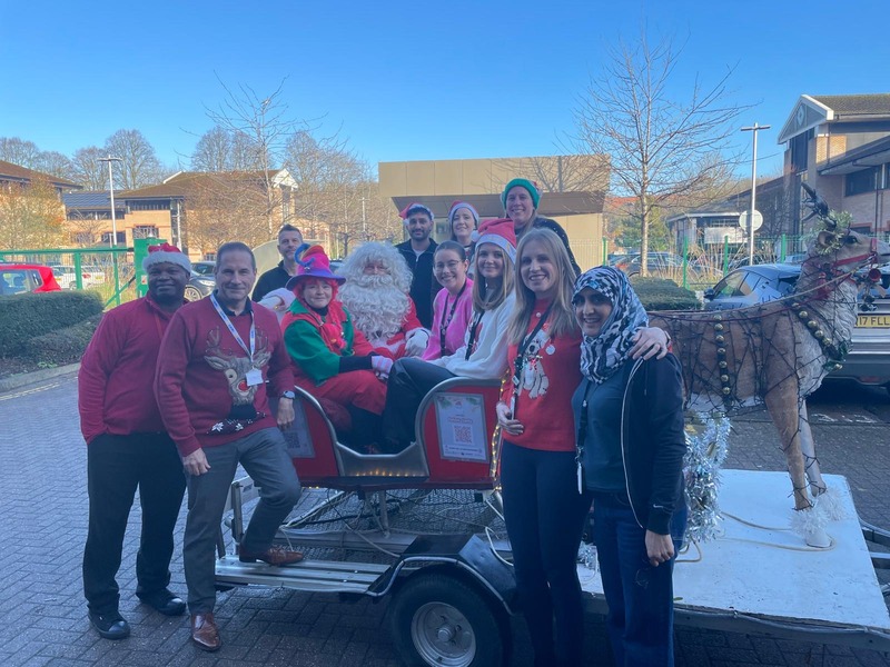 Red Kite Staff With Santa's Sleigh