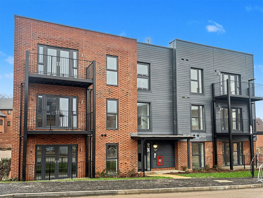 One of the blocks of homes at Harvest Hill