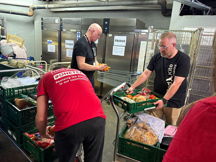 Staff help out at Wycombe Food Hub